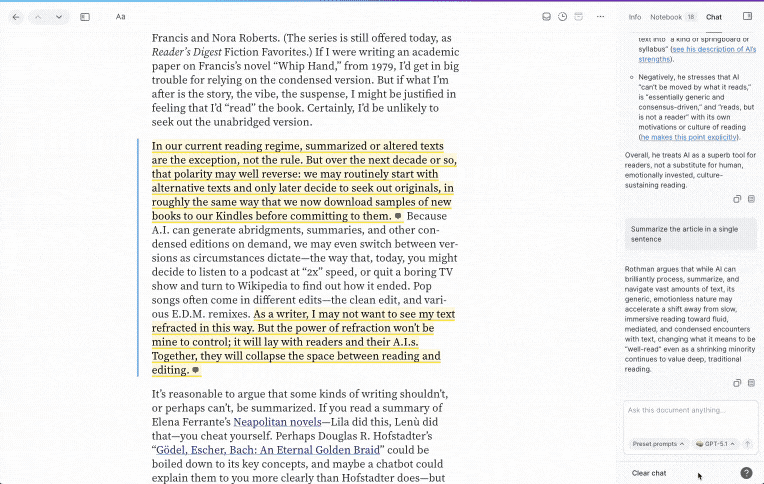 Clear your chat history.