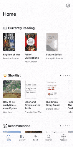 Pin the Books view to your Home screen.