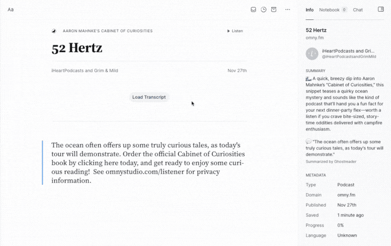 Manually trigger podcast transcription for RSS feeds.
