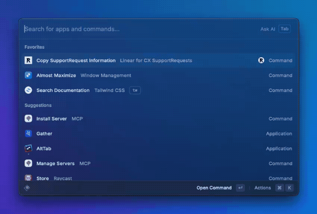 Set up the Readwise MCP inside Raycast.
