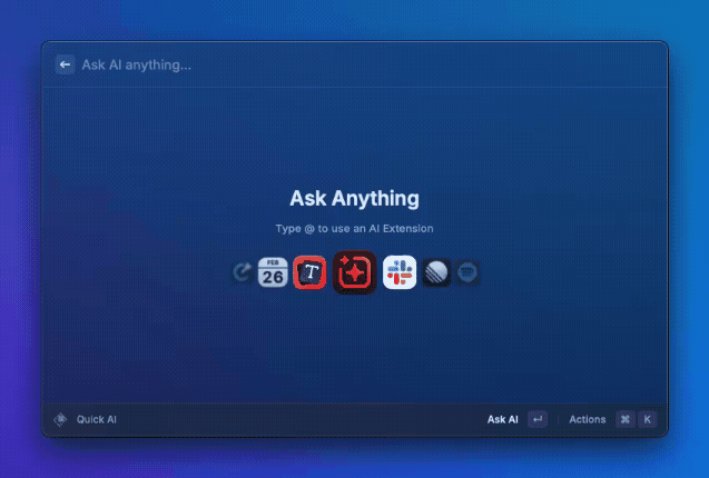 Search your Readwise highlights with Raycast AI Chat.