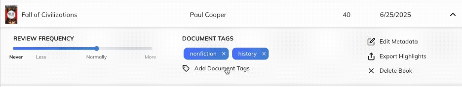 Add a document tag to sync to Capacities.