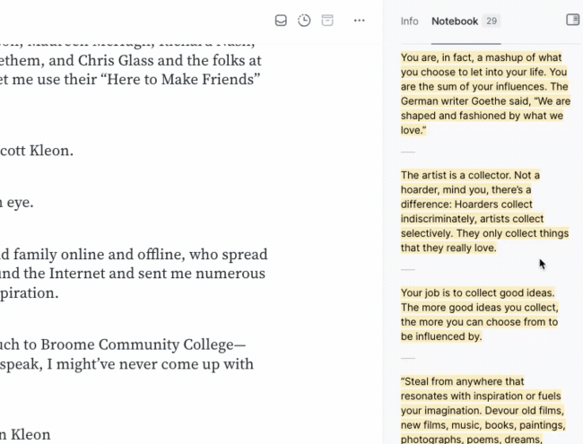 How to share a highlight as an image from Reader.