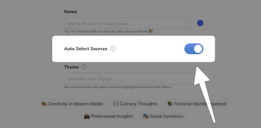 Turn on the Auto Select Theme toggle.